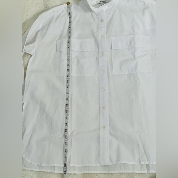MADEWELL NWT The Signature Poplin Oversized Cotton Button-Up Shirt Size Small - Picture 9 of 10